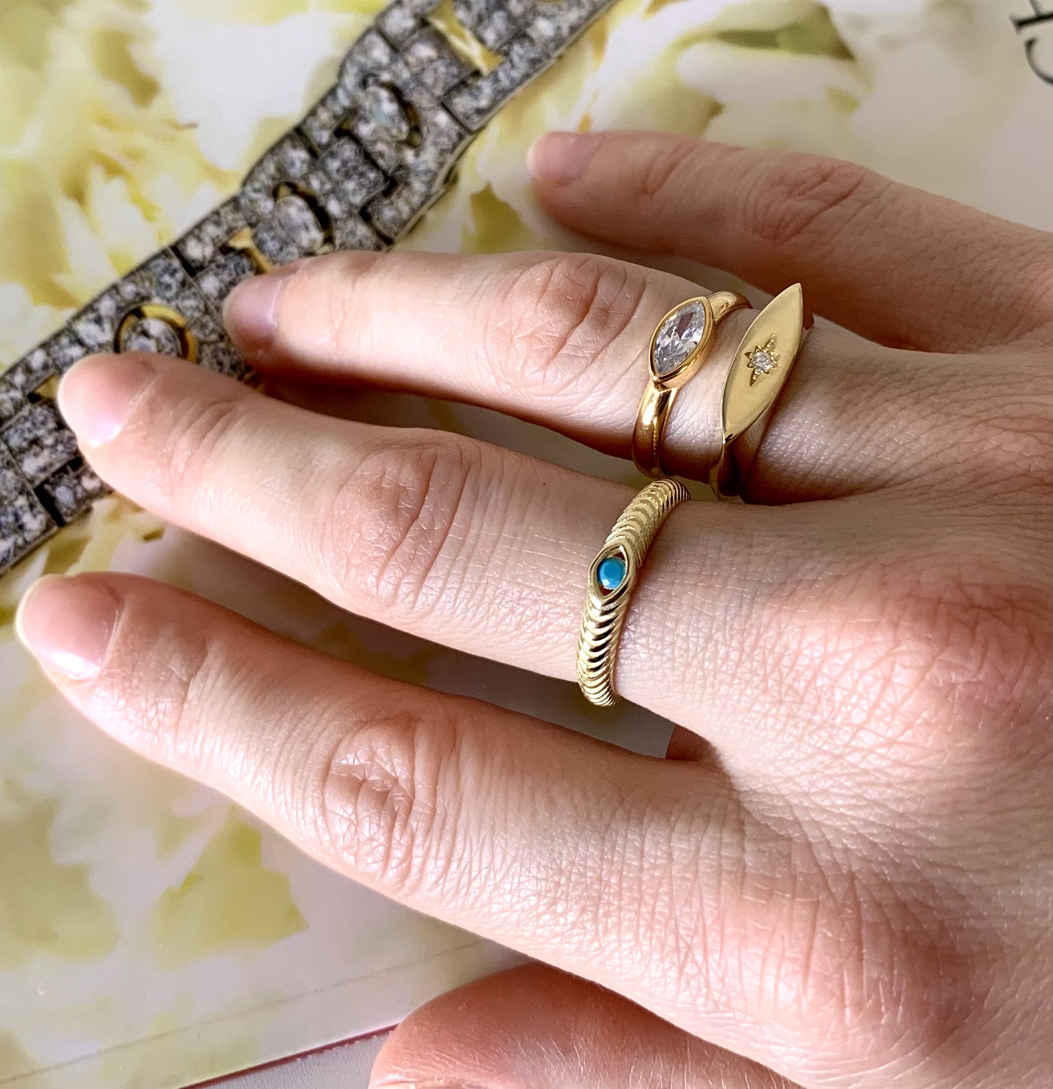 Jewelry Rings Kosmimata Daxtylidia Golden Echo Xryso Daxtylidi Golden Ring main image 0